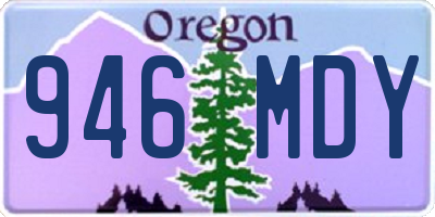OR license plate 946MDY
