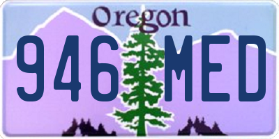 OR license plate 946MED