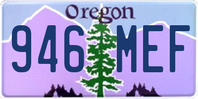 OR license plate 946MEF