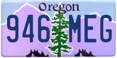 OR license plate 946MEG
