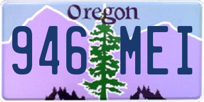 OR license plate 946MEI