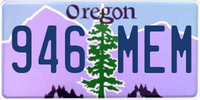 OR license plate 946MEM