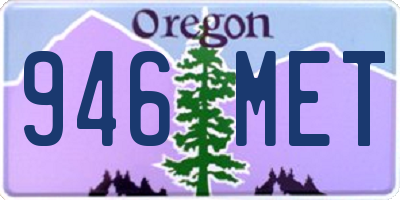 OR license plate 946MET