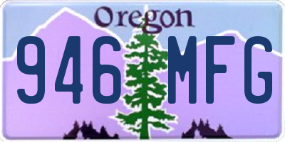 OR license plate 946MFG
