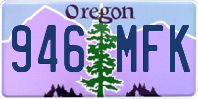 OR license plate 946MFK