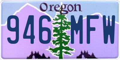 OR license plate 946MFW