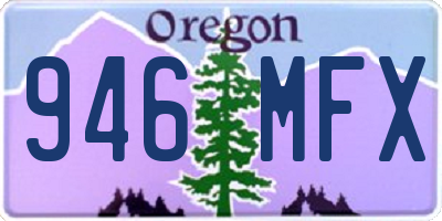 OR license plate 946MFX