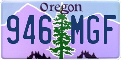 OR license plate 946MGF