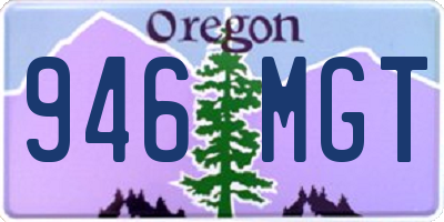 OR license plate 946MGT