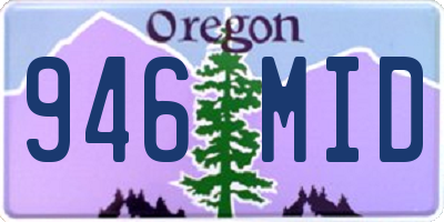 OR license plate 946MID
