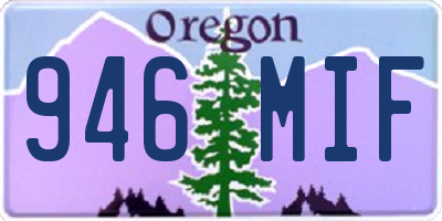 OR license plate 946MIF