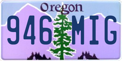 OR license plate 946MIG
