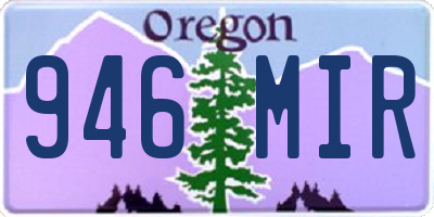 OR license plate 946MIR