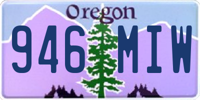 OR license plate 946MIW