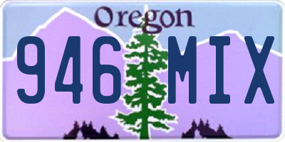 OR license plate 946MIX