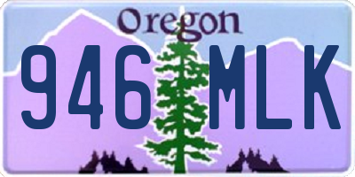 OR license plate 946MLK