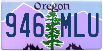 OR license plate 946MLU
