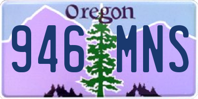OR license plate 946MNS