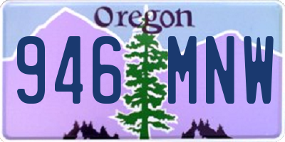 OR license plate 946MNW