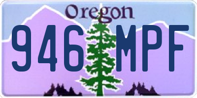 OR license plate 946MPF