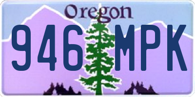 OR license plate 946MPK