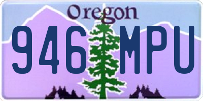 OR license plate 946MPU