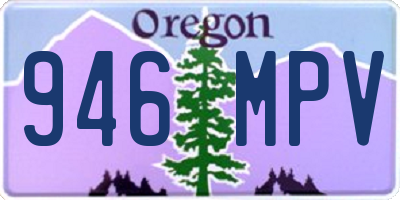 OR license plate 946MPV