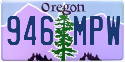 OR license plate 946MPW