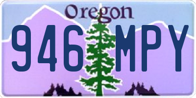 OR license plate 946MPY