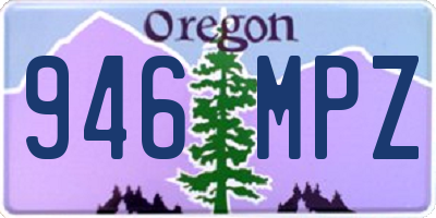 OR license plate 946MPZ