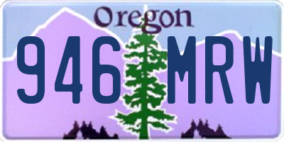 OR license plate 946MRW