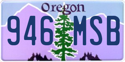 OR license plate 946MSB