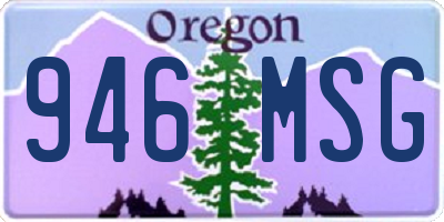 OR license plate 946MSG
