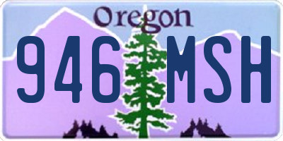 OR license plate 946MSH