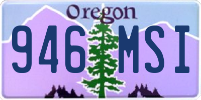 OR license plate 946MSI