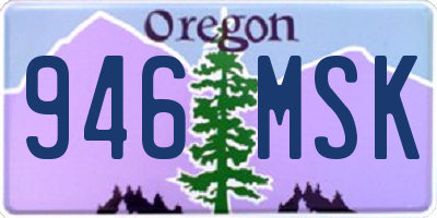 OR license plate 946MSK