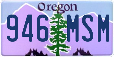 OR license plate 946MSM