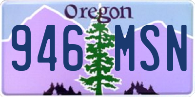 OR license plate 946MSN