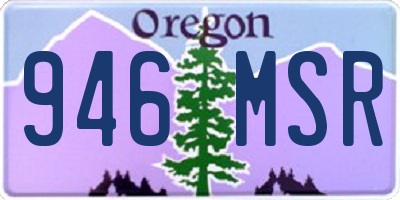 OR license plate 946MSR