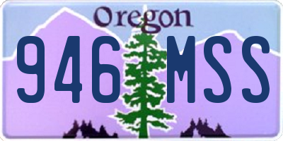 OR license plate 946MSS