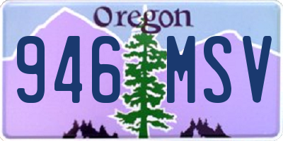 OR license plate 946MSV