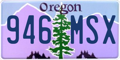 OR license plate 946MSX