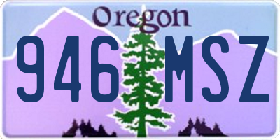 OR license plate 946MSZ