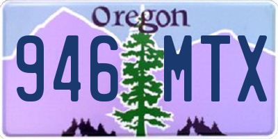 OR license plate 946MTX