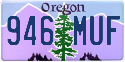 OR license plate 946MUF