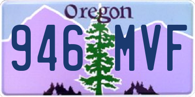 OR license plate 946MVF