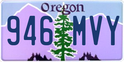 OR license plate 946MVY
