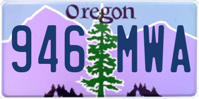 OR license plate 946MWA