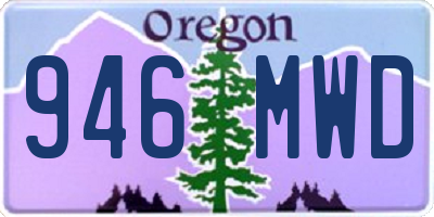 OR license plate 946MWD