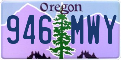 OR license plate 946MWY